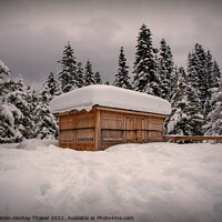Buy canvas prints of A house or a cabin covered in snow by PhotOvation-Akshay Thaker