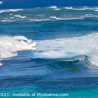 Buy canvas prints of Dual wave surf in the pacific ocean, Hawaii by PhotOvation-Akshay Thaker