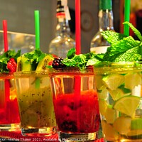Buy canvas prints of A group of refreshing tropical cocktail drinks by PhotOvation-Akshay Thaker