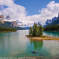 Buy canvas prints of Spirit Island, Maligne Lake in Jasper national park by PhotOvation-Akshay Thaker