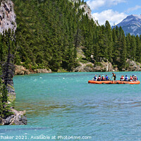 Buy canvas prints of A group of people on a boat in Banff National park, Canada by PhotOvation-Akshay Thaker