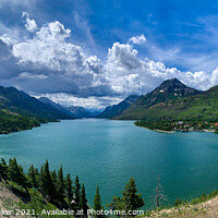 Buy canvas prints of Panoramic view Waterton lake Alberta, Canada by PhotOvation-Akshay Thaker