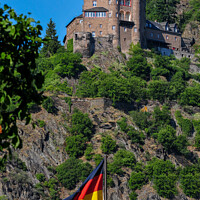 Buy canvas prints of Katz Castle known as Neukatzenelnbogen hill Castle by PhotOvation-Akshay Thaker