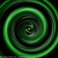 Buy canvas prints of Green eye of imaginary twister. An artistic Digital art for creative display or decoration.  by PhotOvation-Akshay Thaker
