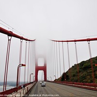 Buy canvas prints of Wide-angle abstract view of a Golden Gate Bridge by PhotOvation-Akshay Thaker