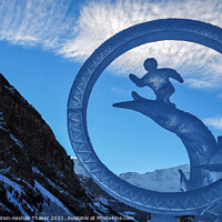 Buy canvas prints of An Ice sculpture representing world sports athletic event by PhotOvation-Akshay Thaker