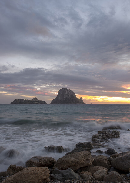 Cloudy and calm sunset with Es Vedra from Ibiza Picture Board by Vicen Photo