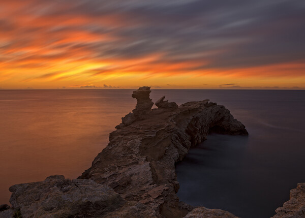 Spectacular and cloudy sunrise in cabo martinet, Ibiza Picture Board by Vicen Photo