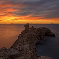Buy canvas prints of Spectacular and cloudy sunrise in cabo martinet, Ibiza by Vicen Photo