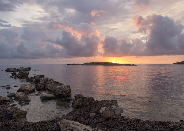 Cloudy sunrise from Sa Sal Rossa in Ibiza Picture Board by Vicen Photo