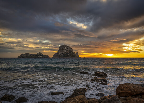 Spectacular sunset in Ibiza with Es Vedra as the protagonist Picture Board by Vicen Photo