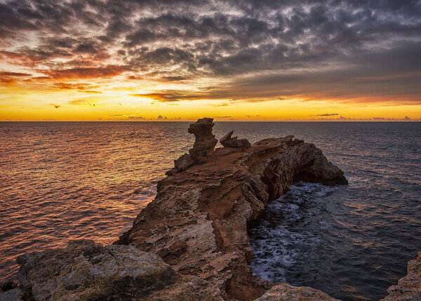 A beautiful sunrise at Cape Martinet in Ibiza Picture Board by Vicen Photo