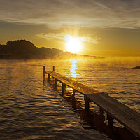 Buy canvas prints of Photography with the s´estanyol cove of Ibiza at dawn by Vicen Photo