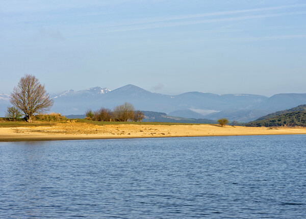 Photography with a calm day in the Ebro reservoir Picture Board by Vicen Photo