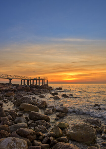 Photograph with a multi-colored sky at sunrise by the sea Picture Board by Vicen Photo