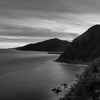 Buy canvas prints of Photography with the Talai Mendi viewpoint in Zarautz in black and white by Vicen Photo