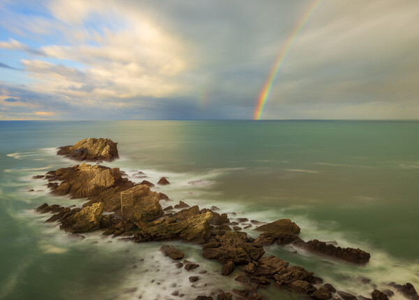 Photography with the rainbow in a calm seascape Picture Board by Vicen Photo