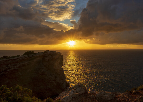 Photography with the sunrise sun at Cabo Martinet in Ibiza Picture Board by Vicen Photo