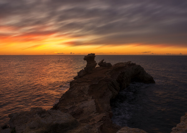 Photography with a spectacular and cloudy sunrise in Ibiza Picture Board by Vicen Photo
