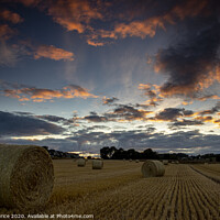 Buy canvas prints of Straw bale sunset by Ken le Grice