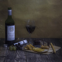 Buy canvas prints of Cheese and wine by Ken le Grice