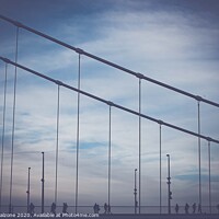Buy canvas prints of Abstract Human silhouettes on the Elizabeth bridge in Budapest by Sergio Falzone