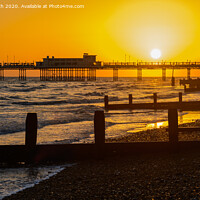 Buy canvas prints of Sunset at Worthing Pier by Geoff Smith