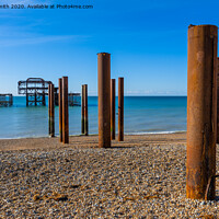 Buy canvas prints of Brighton West Pier remains by Geoff Smith