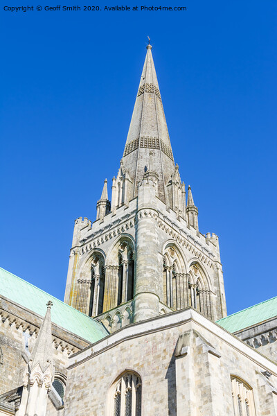 Chichester Cathedral Spire Picture Board by Geoff Smith