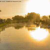 Buy canvas prints of Autumn sunrise over River Arun by Geoff Smith