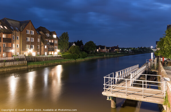 River in Arundel at night Picture Board by Geoff Smith