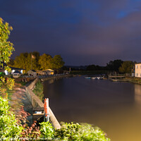 Buy canvas prints of Arundel river at night by Geoff Smith