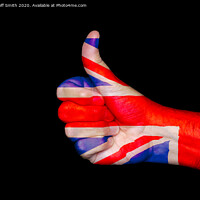Buy canvas prints of Thumbs up for the United Kingdom by Geoff Smith
