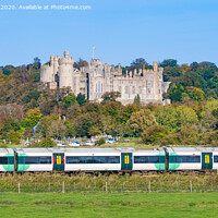 Buy canvas prints of Arundel Castle and train in Autumn  by Geoff Smith