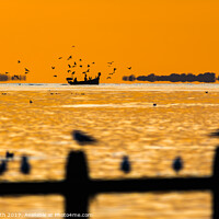 Buy canvas prints of Fishing at Sunset by Geoff Smith