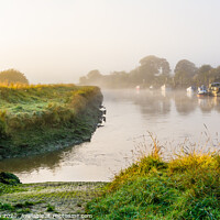 Buy canvas prints of Autumn mist at River Arun by Geoff Smith