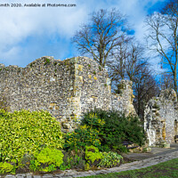 Buy canvas prints of Blackfriars Dominican Friary Ruins in Arundel by Geoff Smith