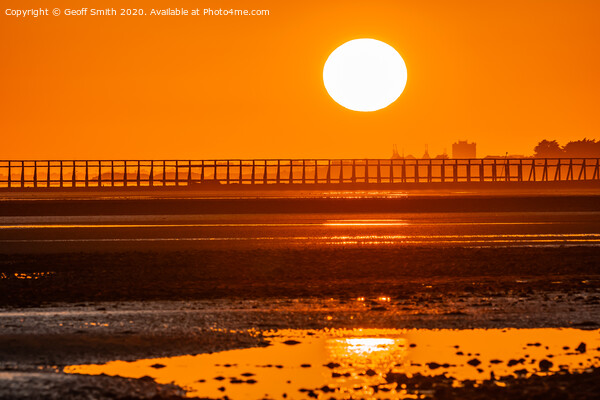 Sunset over Littlehampton Beach Picture Board by Geoff Smith