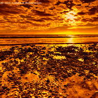 Buy canvas prints of Golden Coastal Sunset by Geoff Smith