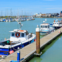 Buy canvas prints of River Moorings at Littlehampton by Geoff Smith