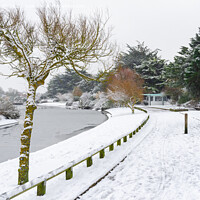 Buy canvas prints of Snow at Mewsbrook Park in Littlehampton by Geoff Smith
