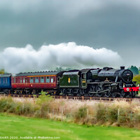 Buy canvas prints of Steam Train Painterly Effect by Geoff Smith