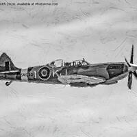Buy canvas prints of WWII Spitfire Painterly by Geoff Smith