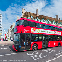 Buy canvas prints of Routemaster Bus in London - Painterly by Geoff Smith
