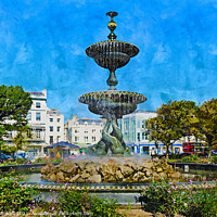 Buy canvas prints of Victoria Fountain, Steine Gardens, Brighton by Geoff Smith