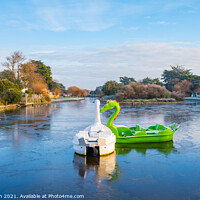 Buy canvas prints of Mewsbrook Park Lake in Littlehampton by Geoff Smith