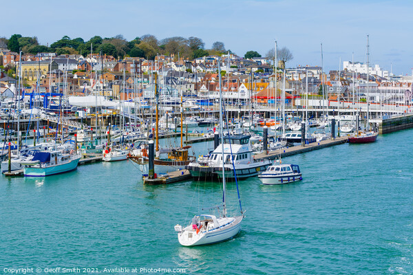 Marina at East Cowes IoW Picture Board by Geoff Smith