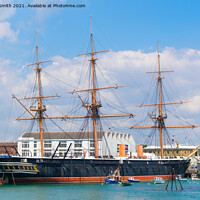 Buy canvas prints of HMS Warrior at Portsmouth by Geoff Smith