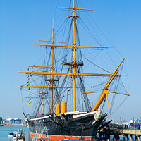 Buy canvas prints of HMS Warrior at Portsmouth by Geoff Smith
