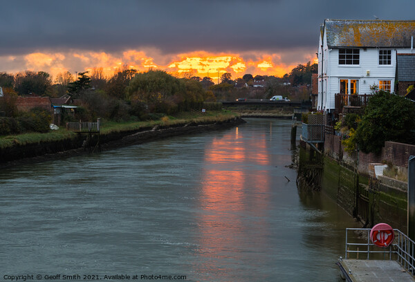 Sunset at River Arun in Arundel Picture Board by Geoff Smith